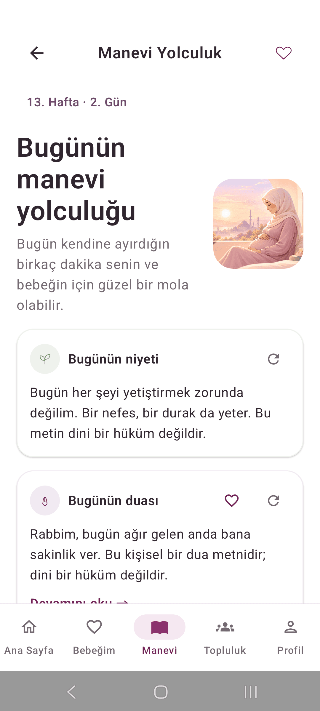 Manevi yolculuk: bugünün niyeti ve duası